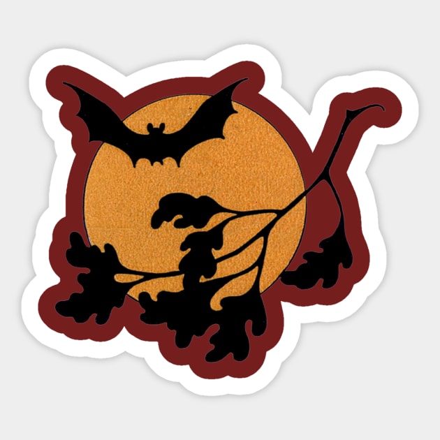Batty Full Moon Sticker by born30